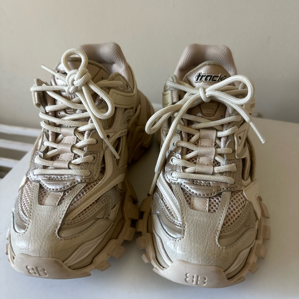 Beige Track Sneakers